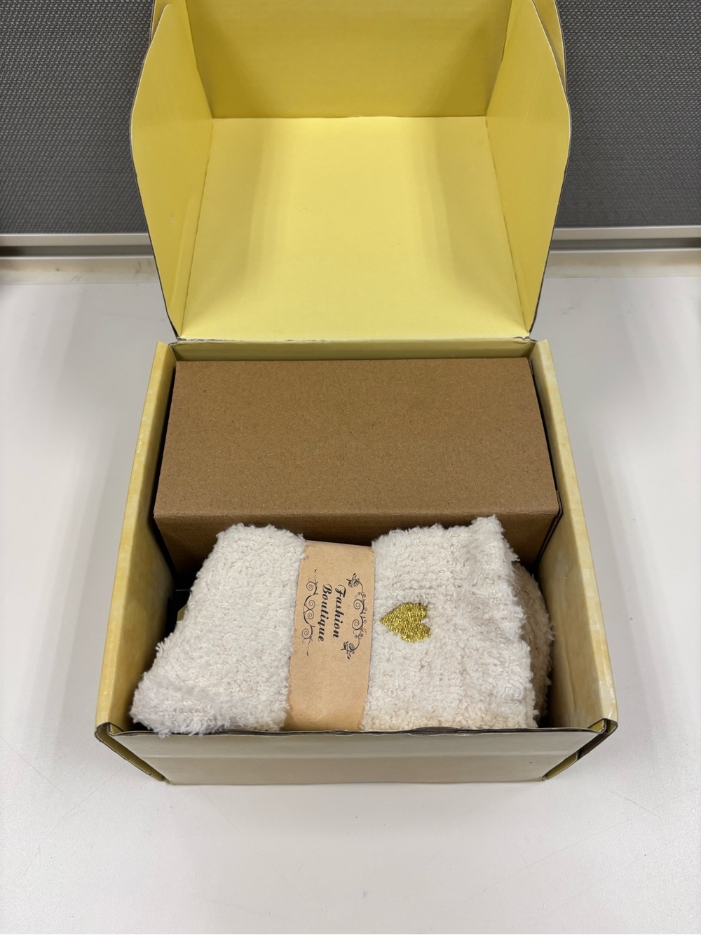 New Gift Set with Glass Cup, Soap, Candle, and Fuzzy Socks